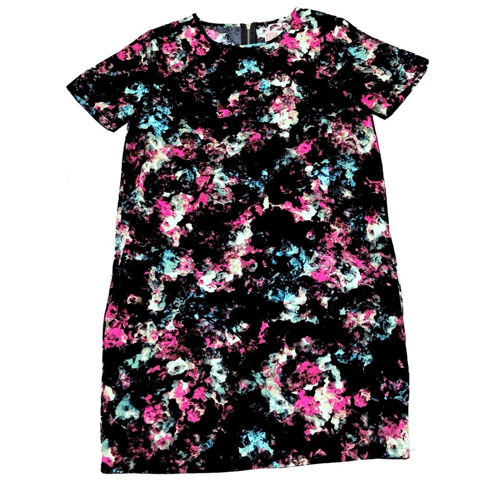 NWOT Neon Rose Floral Cocoon Shift Dress